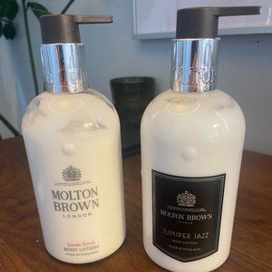 TWO Molton Brown Body Lotions (10oz ea): Juniper Jazz + Suede Orris